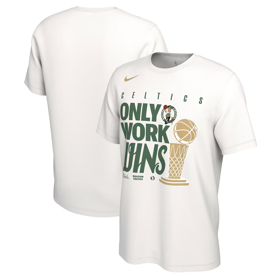 Men NBA Boston Celtics  2024 Champions T shirts white style 3